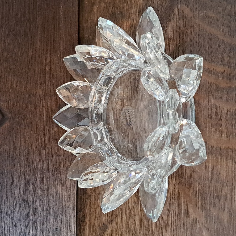 Crystal Lotus Flower Candle Holder